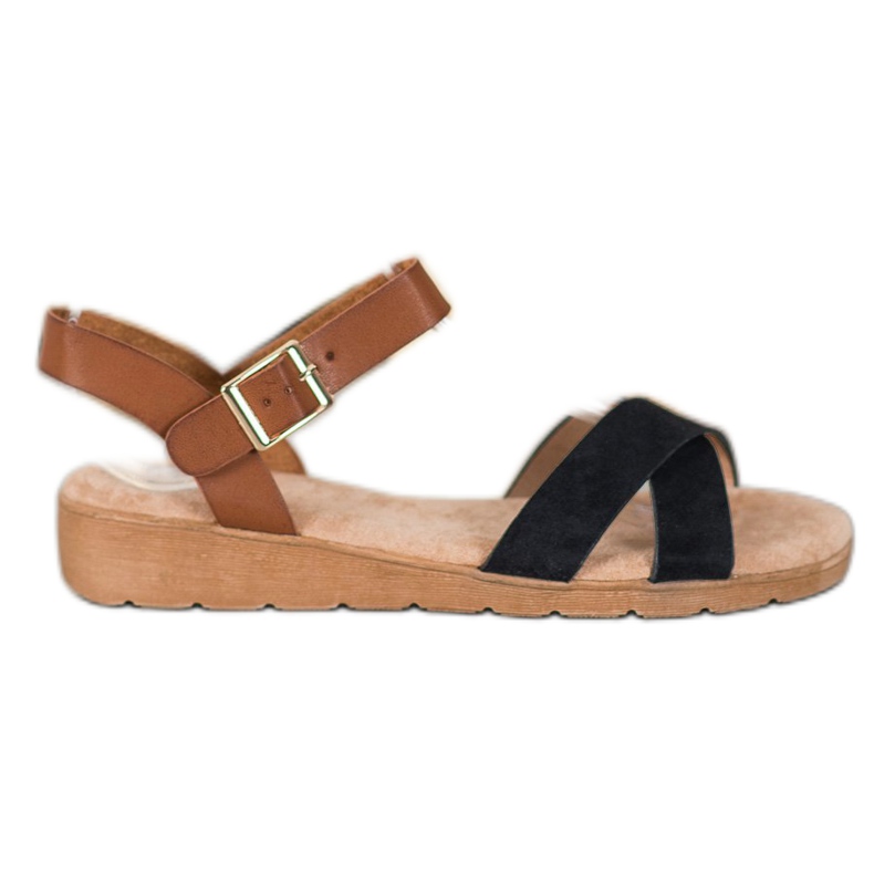 SHELOVET Stylové sandály černá