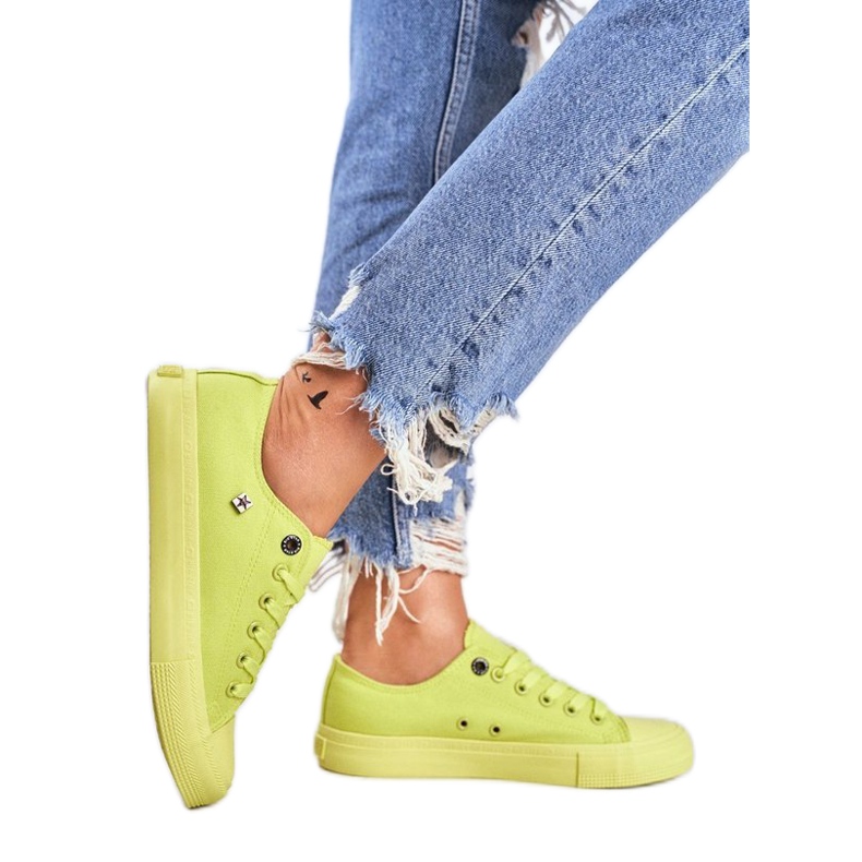 Žluté dámské tenisky Big Star AA274012 žlutá