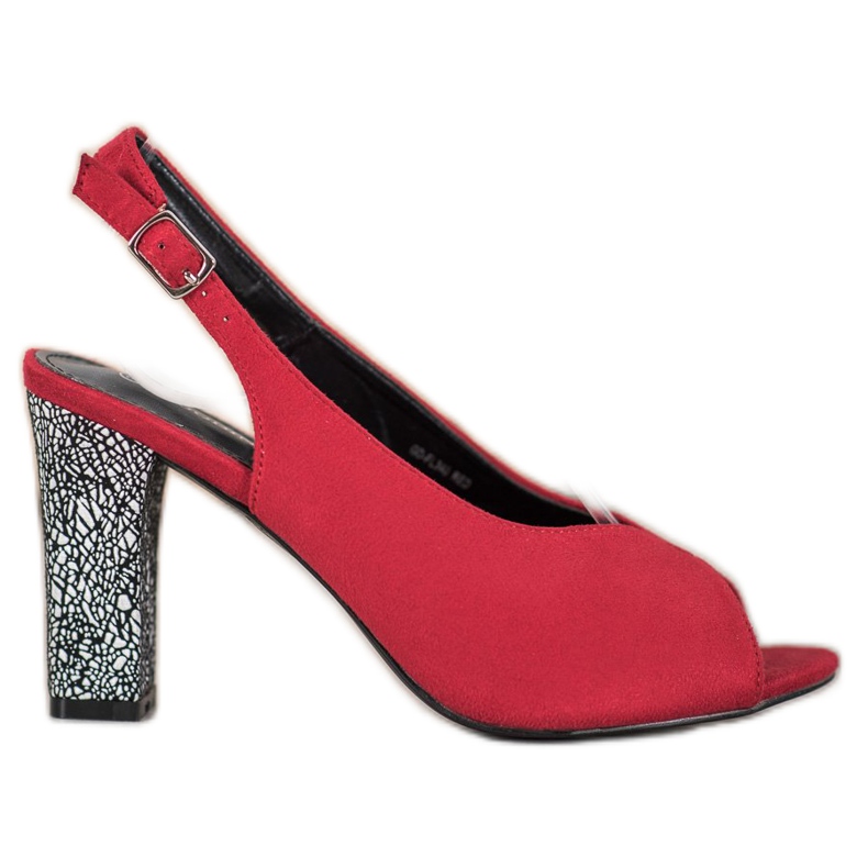 Goodin Sandály s ozdobnou patou červené