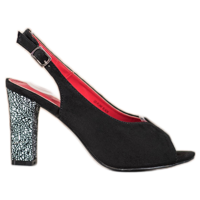 Goodin Sandály s ozdobnou patou černá