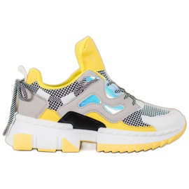 Seastar Stylové tenisky s efektem Holo vícebarevný žlutá Seastar Stylové tenisky s efektem Holo vícebarevný žlutá
