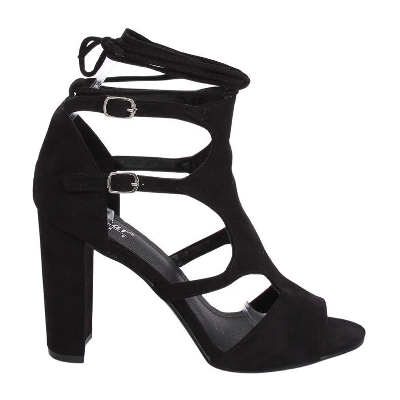 Černé sandály na vysokém podpatku NS111P Black černá
