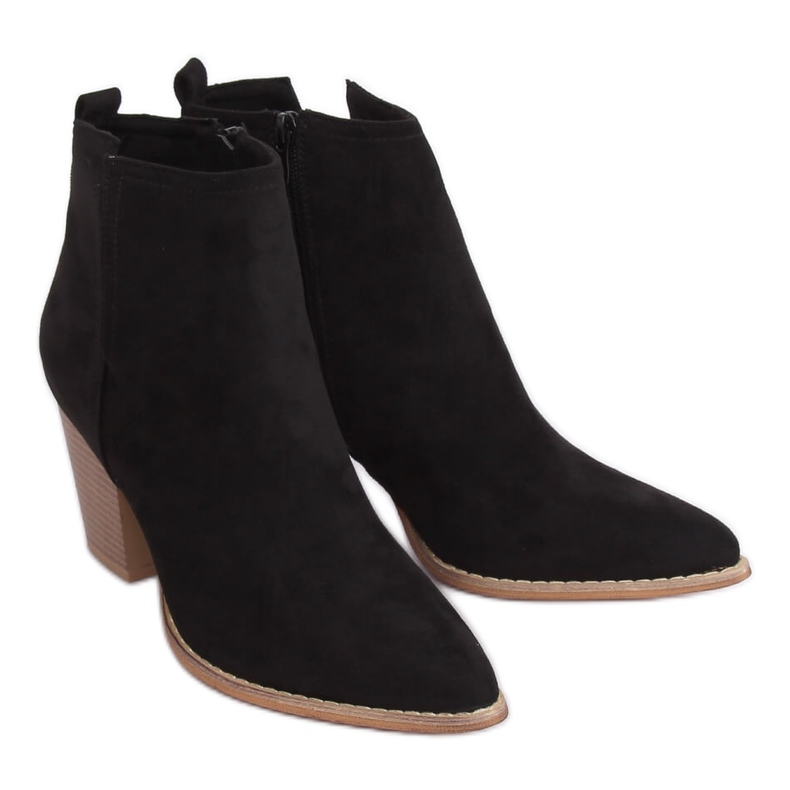 Černé kozačky na přechodné černé ZE03P Black černá