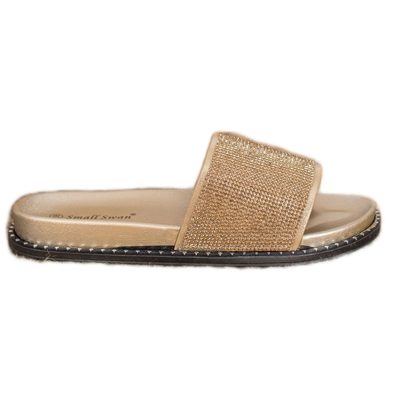 SHELOVET Módní pantofle s krychlovým zirkonem žlutá