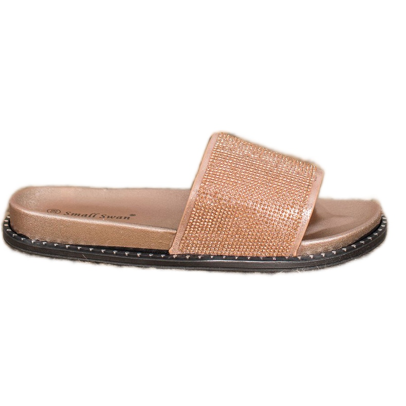 SHELOVET Módní pantofle s krychlovým zirkonem žlutá