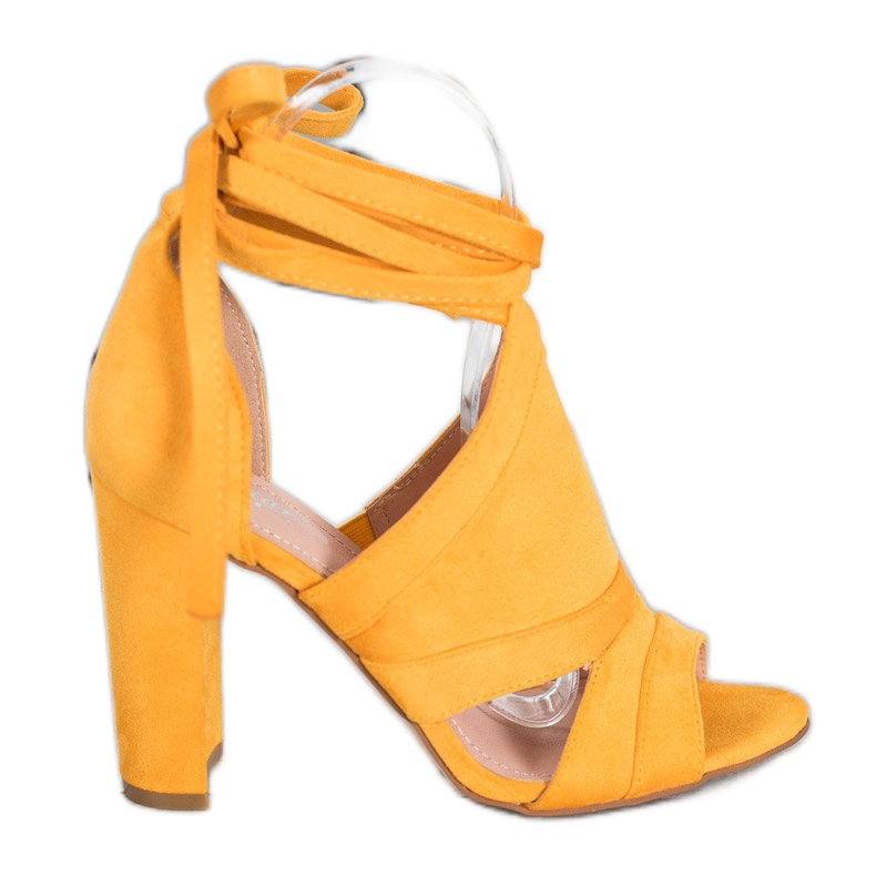 Seastar Svázané sandály na sloupku žlutá