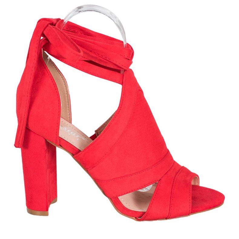 Seastar Svázané sandály na sloupku červené