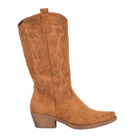 Seastar Vysoké kovbojky se vzorem hnědý Seastar Vysoké kovbojky se vzorem hnědý