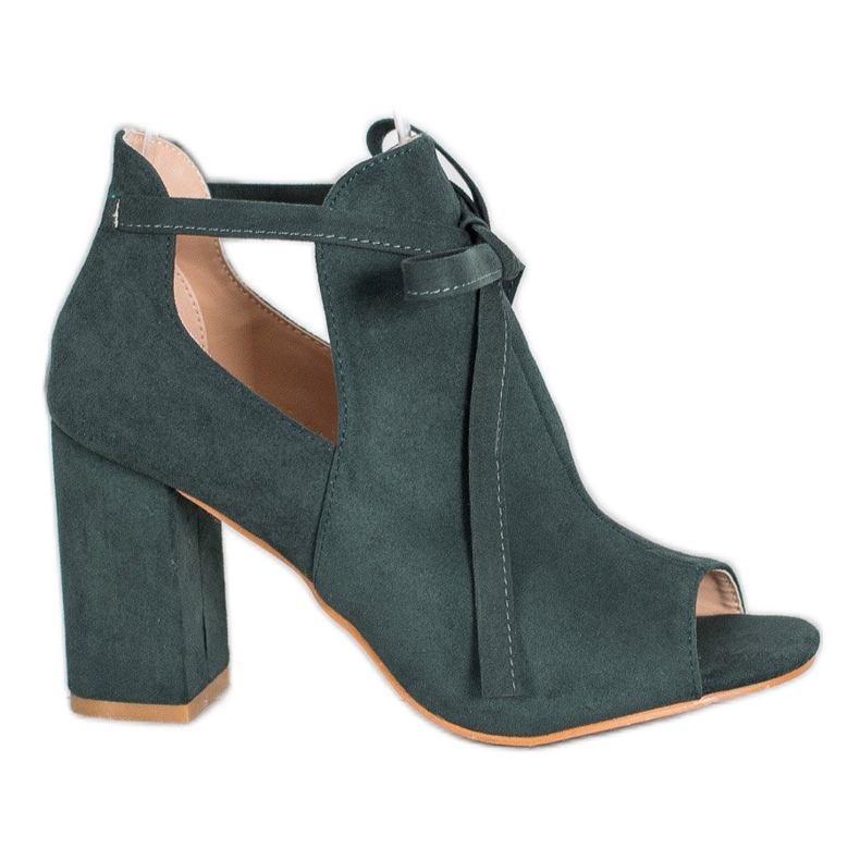 Vázané boty s otevřenou špičkou VINCEZA zelená Vázané boty s otevřenou špičkou VINCEZA zelená