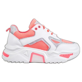 Seastar Módní tenisky s třpytkami bílý pomerančový