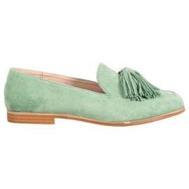 Seastar Semišová obuv s třásněmi zelený