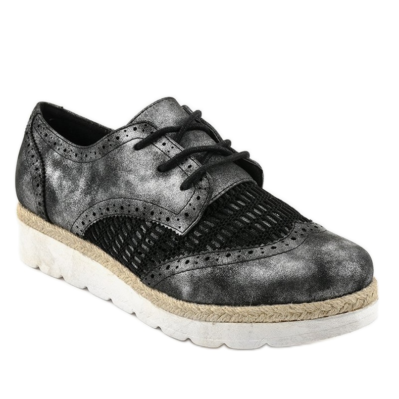 Černé klínové boty S17 černá