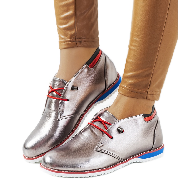 Stříbrné jazzové boty JFL651-2 šedá