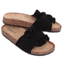Černé korkové pantofle CK115P Black černý