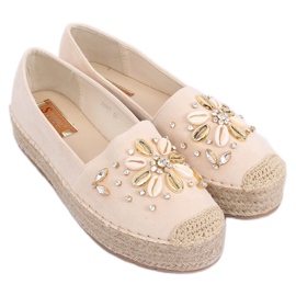 Dámské béžové espadrilky JH96P Beige béžový