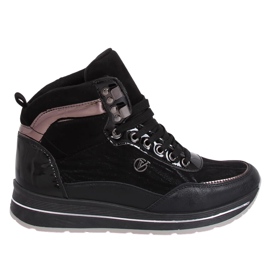 Černá sportovní špičková obuv JM6825R Negro černý