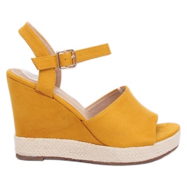 Žluté klínové sandály FD-5M14 Yellow Ii Species žluť