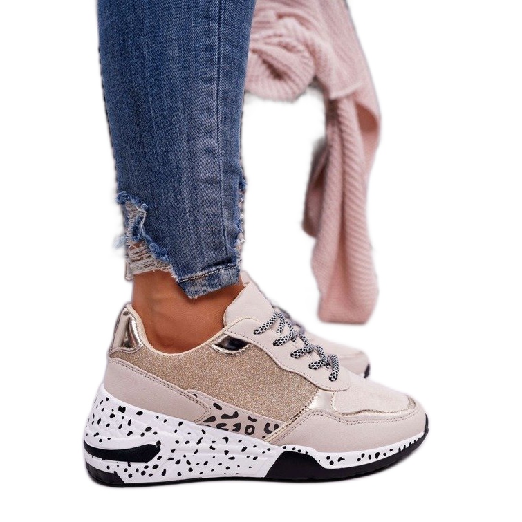 SEA Béžové dámské sportovní boty tenisky BL182 hnědý vícebarevný