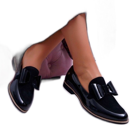 Maciejka Dámské černé lakované boty 04099-01 / 00-5 černá