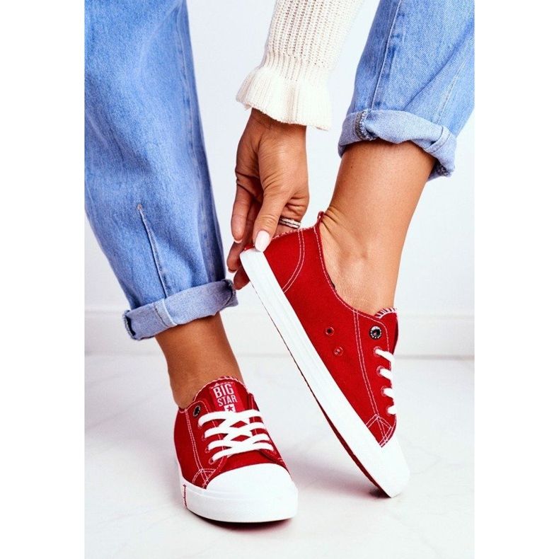 Červené dámské tenisky Big Star FF274089