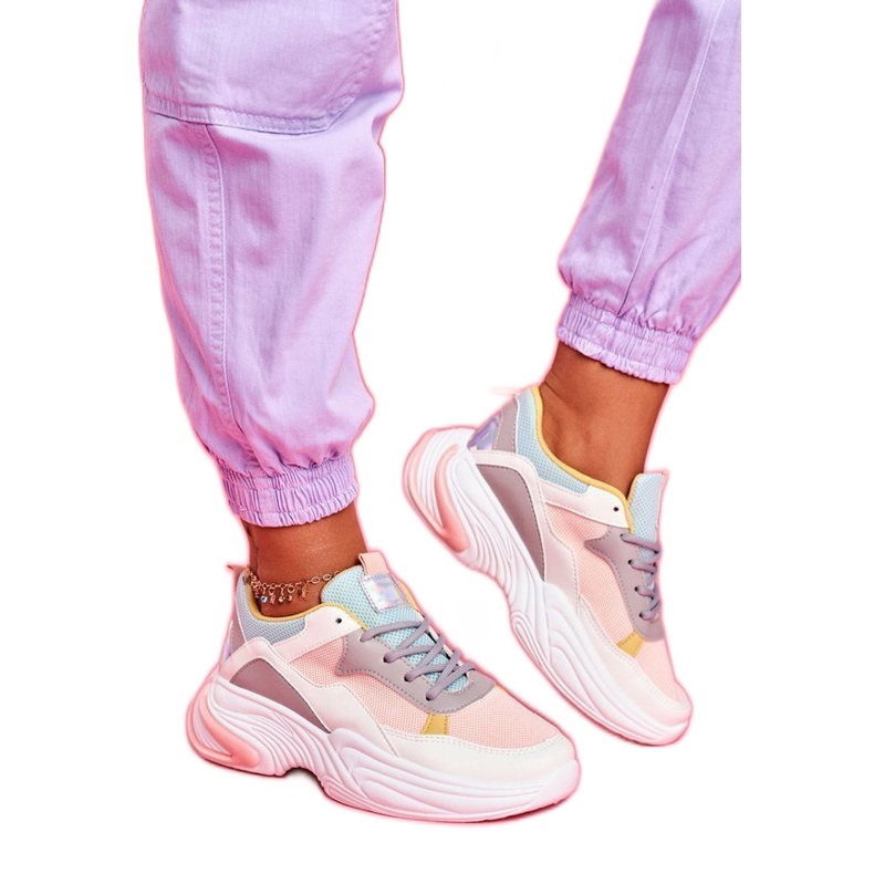 SEA Bílé barevné sportovní boty pro ženy BL205 bílý hnědý vícebarevný