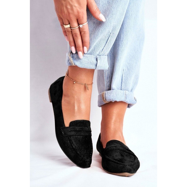 BUGO Dámské černé semišové mokasíny CH-1M6-1 černá