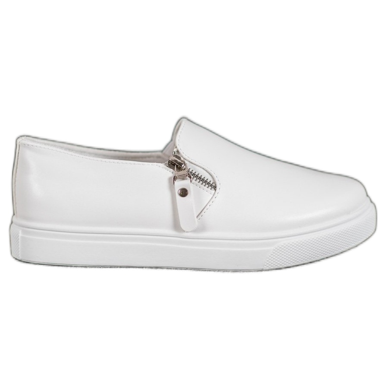 SHELOVET Bílé slipy se zipem bílý