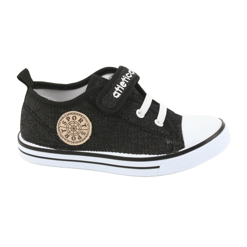 Tenisky s koženou vložkou Atletico BSM029 černá