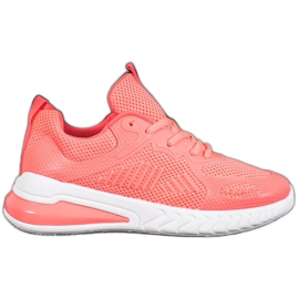Ideal Shoes Svázané boty se síťovinou pomerančový