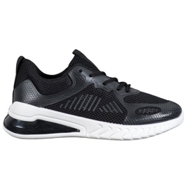 Ideal Shoes Svázané boty se síťovinou černý žluť