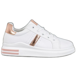 SHELOVET Sportovní obuv se zlatými vložkami bílý