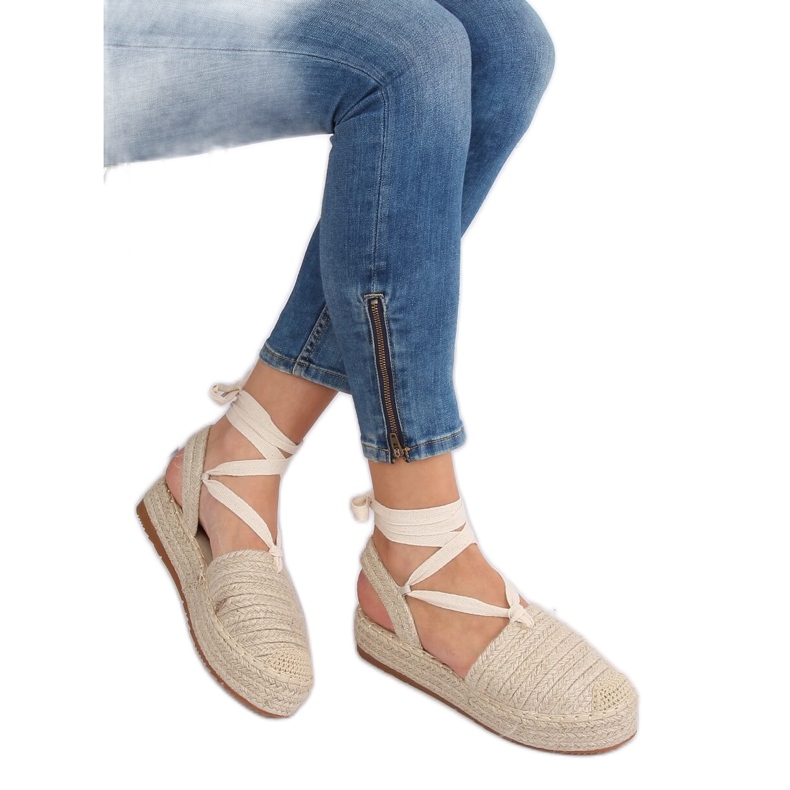 Dámské béžové espadrilky sandály TU139P Béžové béžový Dámské béžové espadrilky sandály TU139P Béžové béžový