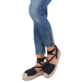 Černé sandály pro ženy espadrilky TU139P Black černý