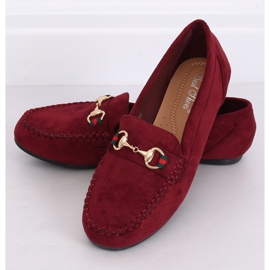 Dámské vínové mokasíny CH-1M16 Wine Red červený