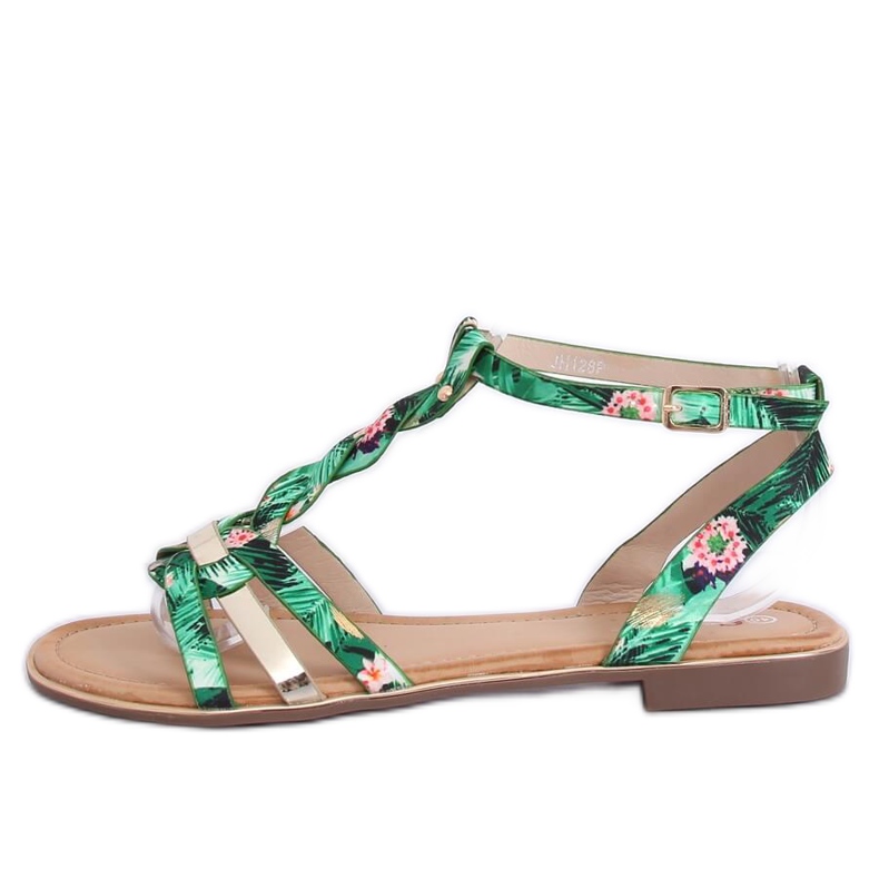 Zelené dámské sandály JH128P Flower Green zelená