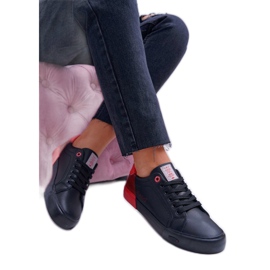 Cross Jeans Černé dámské tenisky EE2R4019C černý červený