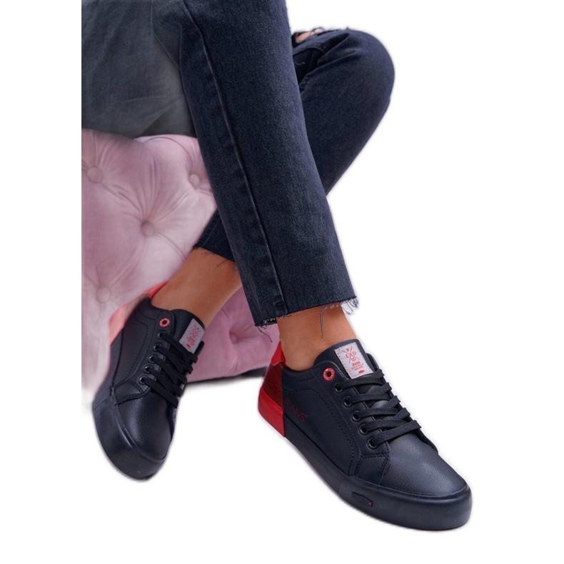 Cross Jeans Černé dámské tenisky EE2R4019C černá červené