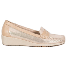 Comer Stylové mokasíny na platformě žluť