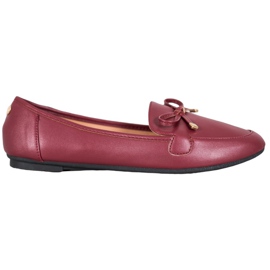 Clowse Elegantní vínové balerínky červený