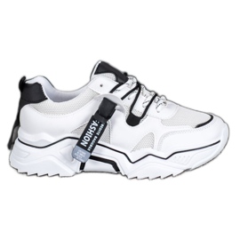 SHELOVET Dámské módní tenisky bílý černý