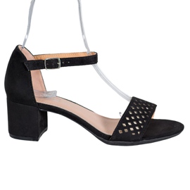 Filippo Elegantní sandály na vysokém podpatku černý