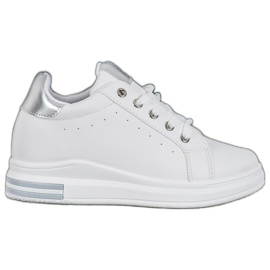 SHELOVET Tenisky se skrytým klínem bílý