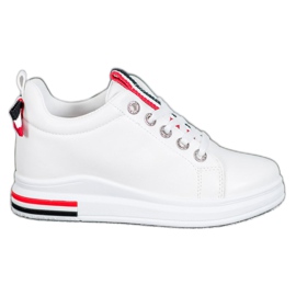 Weide Tenisky se skrytým klínem bílý černý červený