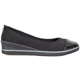 McKey Semišové balerínky na klínku černý