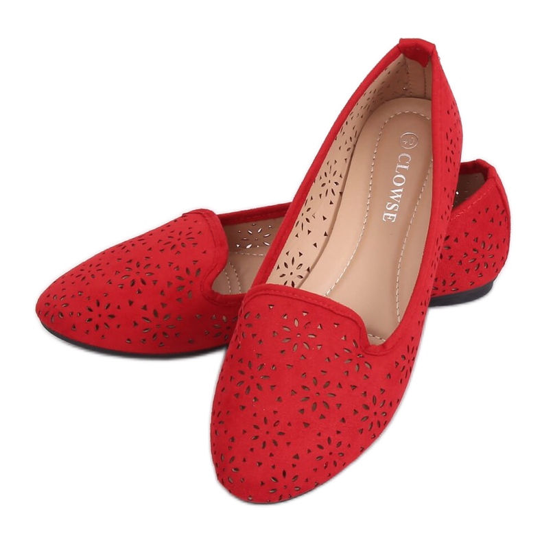 Červená prolamovaná pánové 9F126 Červená červené