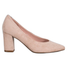 W. Potocki Lodičky se třpytkami béžový zlatý W. Potocki Lodičky se třpytkami béžový zlatý