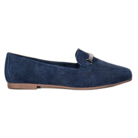 Filippo Navy Leather Lords modrý