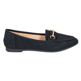 Nio Nio Elegantní mokasíny s eko kůží černý