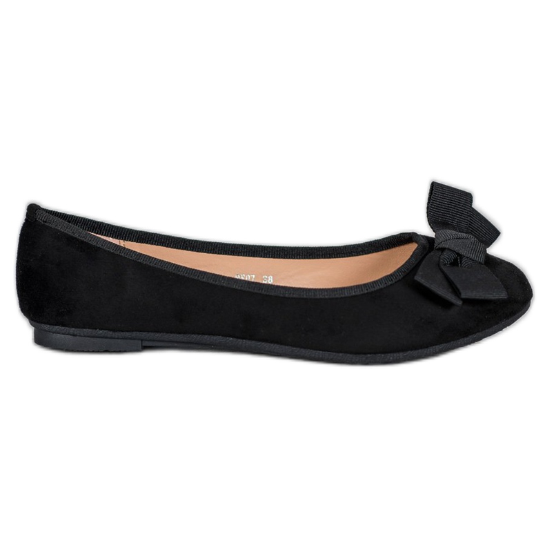 Clowse Stylové balerínky s mašlí černá