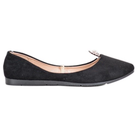 Černé balerínky s ozdobou VINCEZA černý